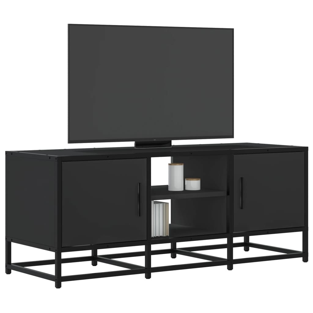 VidaXL Tv-meubel 100x35x41 cm bewerkt hout en metaal zwart