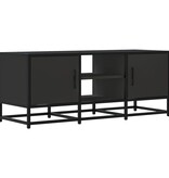 VidaXL Tv-meubel 100x35x41 cm bewerkt hout en metaal zwart