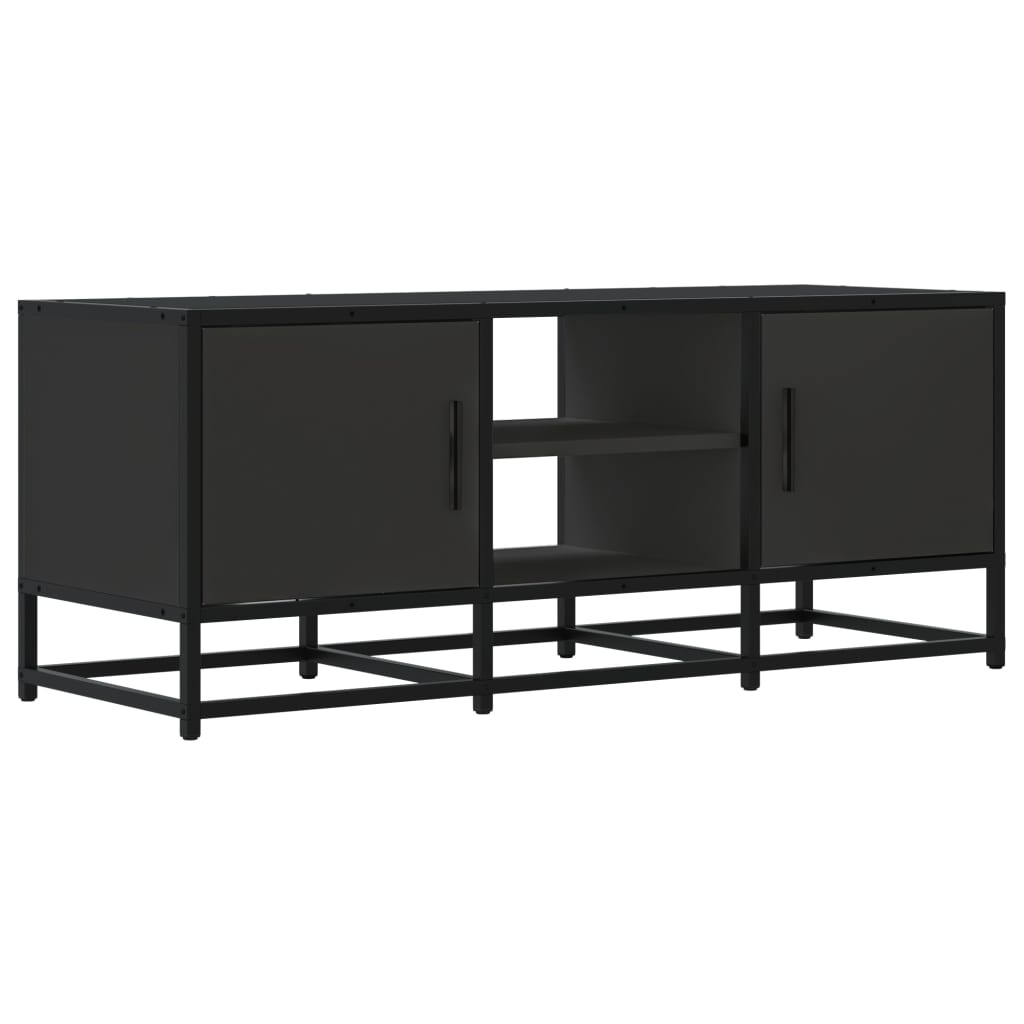 VidaXL Tv-meubel 100x35x41 cm bewerkt hout en metaal zwart