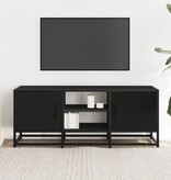 VidaXL Tv-meubel 100x35x41 cm bewerkt hout en metaal zwart