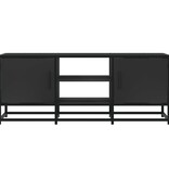 VidaXL Tv-meubel 100x35x41 cm bewerkt hout en metaal zwart