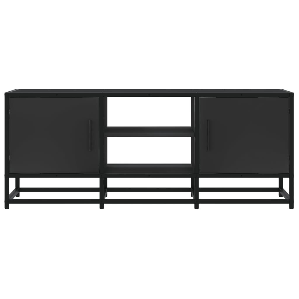 VidaXL Tv-meubel 100x35x41 cm bewerkt hout en metaal zwart