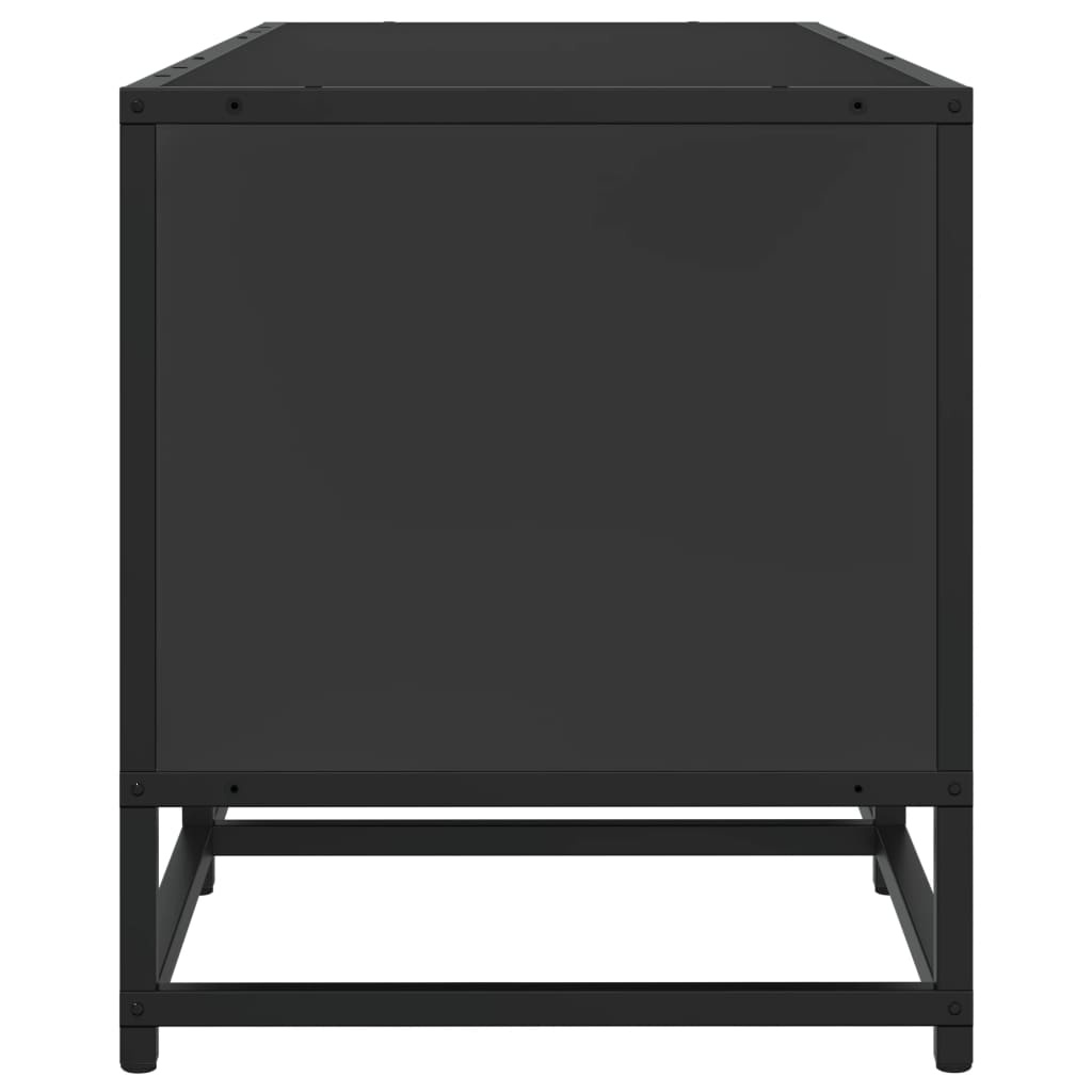 VidaXL Tv-meubel 100x35x41 cm bewerkt hout en metaal zwart
