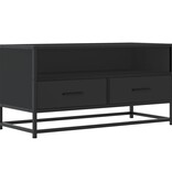 VidaXL Tv-meubel 80x34,5x40 cm bewerkt hout en metaal zwart