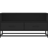 VidaXL Tv-meubel 80x34,5x40 cm bewerkt hout en metaal zwart