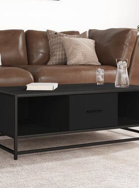 VidaXL Salontafel 100x57x35 cm bewerkt hout en metaal zwart