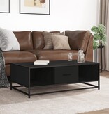 VidaXL Salontafel 100x57x35 cm bewerkt hout en metaal zwart