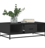 VidaXL Salontafel 100x57x35 cm bewerkt hout en metaal zwart