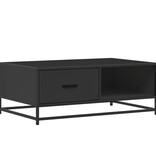 VidaXL Salontafel 90x57x35 cm bewerkt hout en metaal zwart