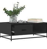 VidaXL Salontafel 90x57x35 cm bewerkt hout en metaal zwart