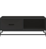 VidaXL Salontafel 90x57x35 cm bewerkt hout en metaal zwart