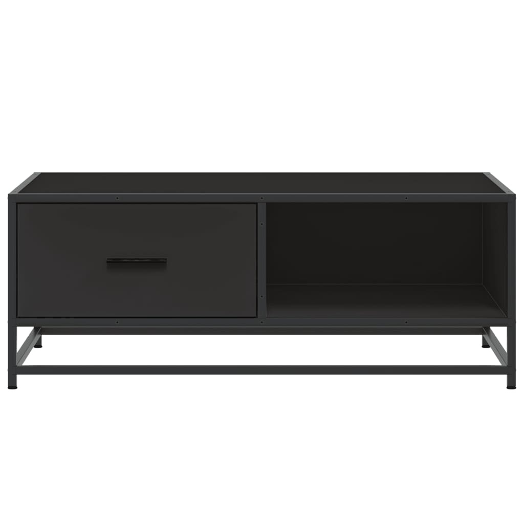VidaXL Salontafel 90x57x35 cm bewerkt hout en metaal zwart