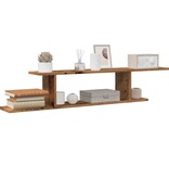 VidaXL Tv-wandschap 125x18x23 cm bewerkt hout oud houtkleurig