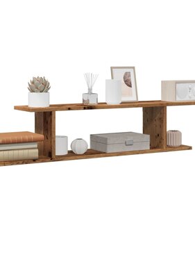 VidaXL Tv-wandschap 125x18x23 cm bewerkt hout oud houtkleurig
