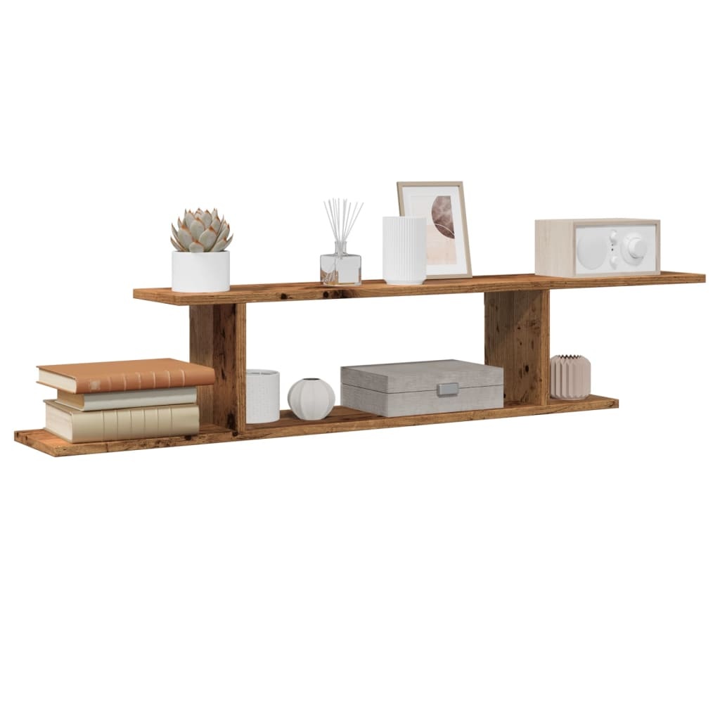 VidaXL Tv-wandschap 125x18x23 cm bewerkt hout oud houtkleurig