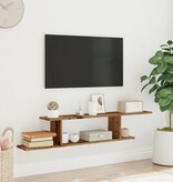 VidaXL Tv-wandschap 125x18x23 cm bewerkt hout oud houtkleurig