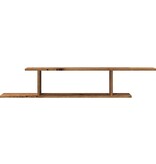 VidaXL Tv-wandschap 125x18x23 cm bewerkt hout oud houtkleurig