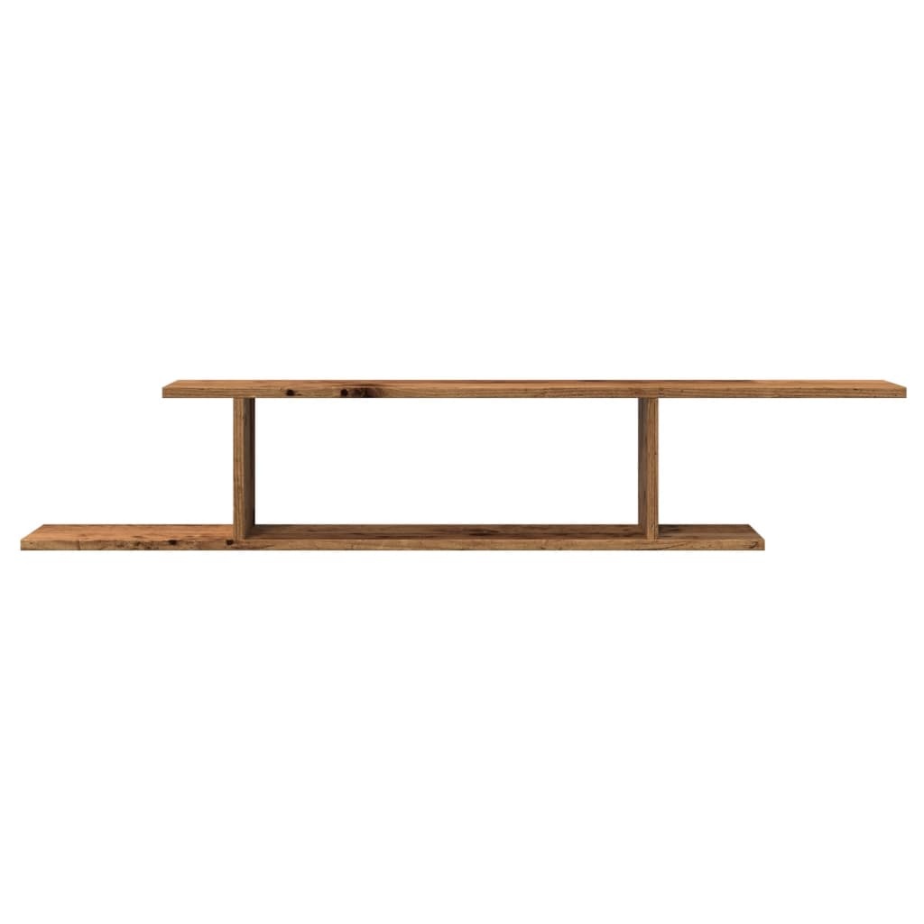 VidaXL Tv-wandschap 125x18x23 cm bewerkt hout oud houtkleurig
