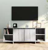 VidaXL Tv-meubel 130x35x50 cm bewerkt hout grijs sonoma eikenkleurig