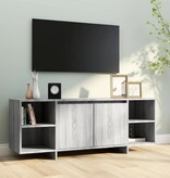 VidaXL Tv-meubel 130x35x50 cm bewerkt hout grijs sonoma eikenkleurig