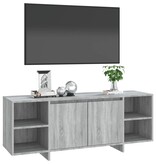 VidaXL Tv-meubel 130x35x50 cm bewerkt hout grijs sonoma eikenkleurig
