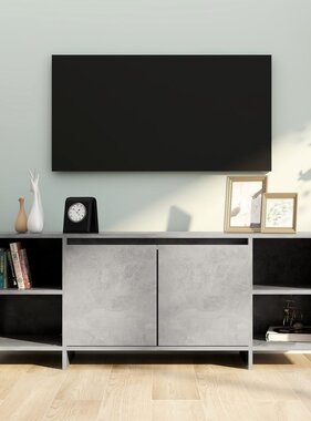 VidaXL Tv-meubel 130x35x50 cm bewerkt hout betongrijs