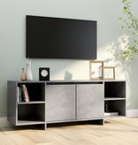 VidaXL Tv-meubel 130x35x50 cm bewerkt hout betongrijs