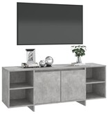 VidaXL Tv-meubel 130x35x50 cm bewerkt hout betongrijs