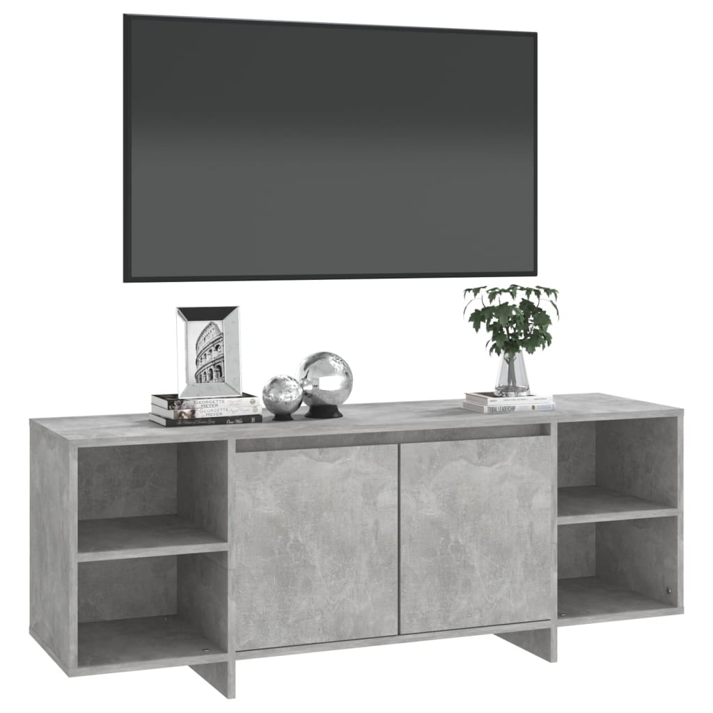 VidaXL Tv-meubel 130x35x50 cm bewerkt hout betongrijs