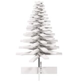 VidaXL Kerstdecoratie kerstboom 100 cm massief grenenhout wit