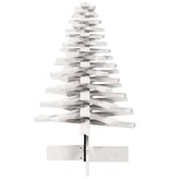 VidaXL Kerstdecoratie kerstboom 100 cm massief grenenhout wit
