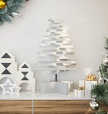 VidaXL Kerstdecoratie kerstboom 60 cm massief grenenhout wit
