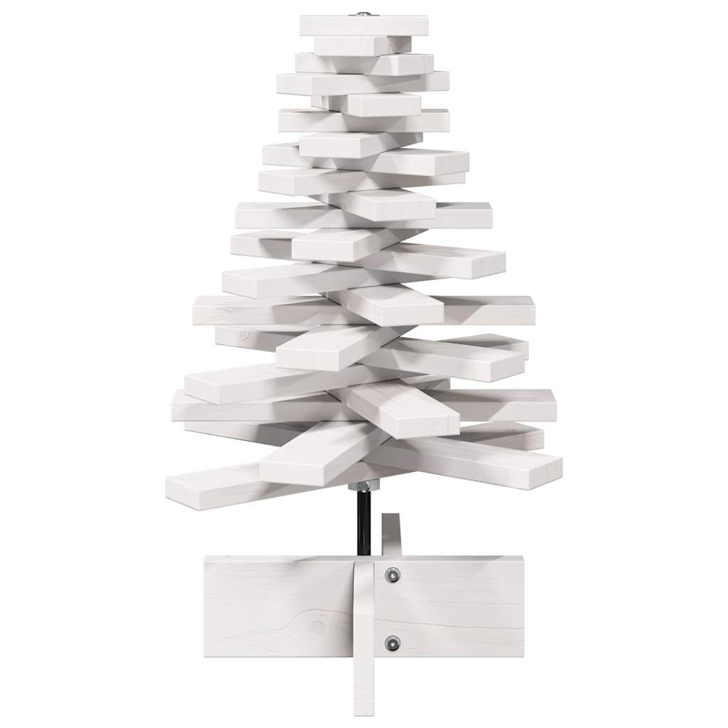 VidaXL Kerstdecoratie kerstboom 60 cm massief grenenhout wit