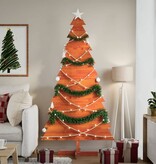 VidaXL Kerstdecoratie kerstboom 180 cm massief grenenhout wasbruin