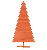 VidaXL Kerstdecoratie kerstboom 180 cm massief grenenhout wasbruin