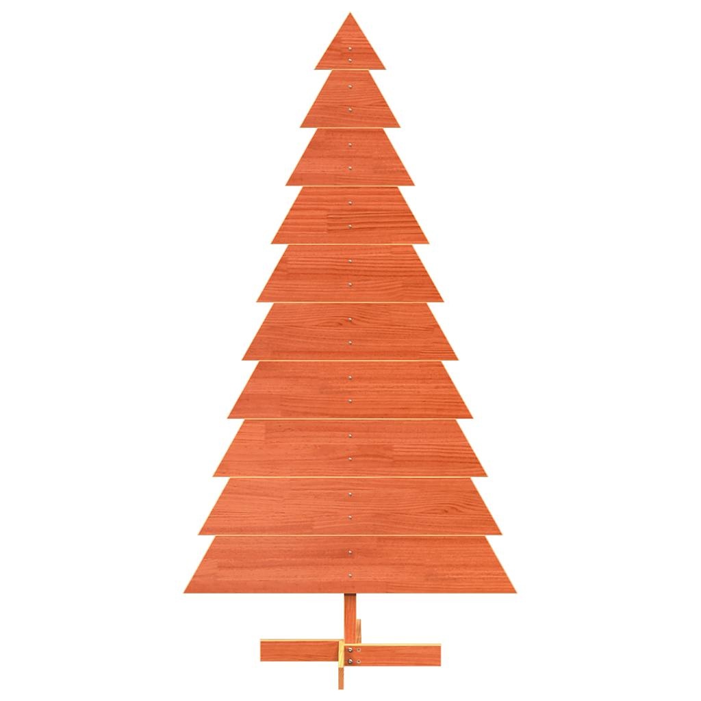 VidaXL Kerstdecoratie kerstboom 180 cm massief grenenhout wasbruin