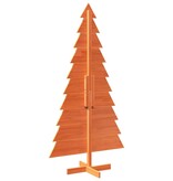 VidaXL Kerstdecoratie kerstboom 180 cm massief grenenhout wasbruin