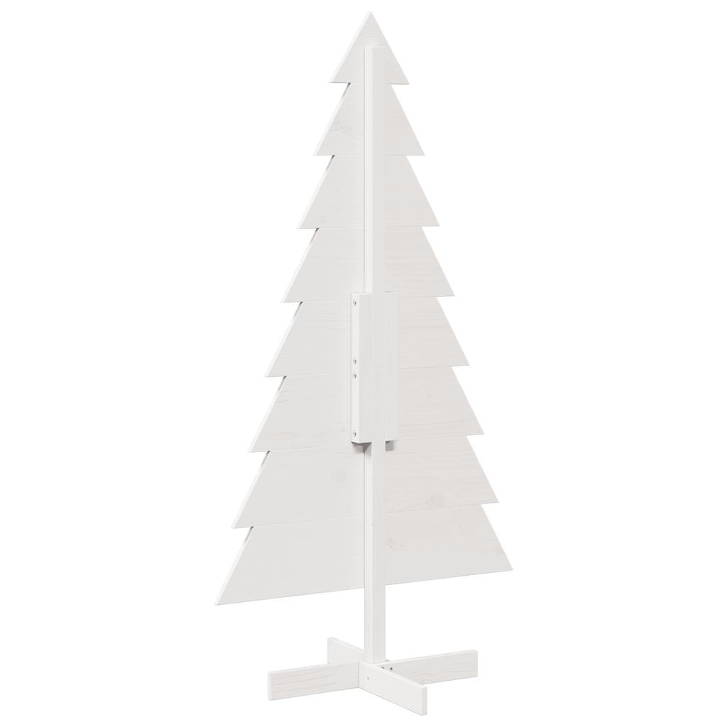 VidaXL Kerstdecoratie kerstboom 150 cm massief grenenhout wit