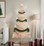 VidaXL Kerstdecoratie kerstboom 150 cm massief grenenhout