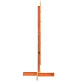 VidaXL Kerstdecoratie kerstboom 120 cm massief grenenhout wasbruin