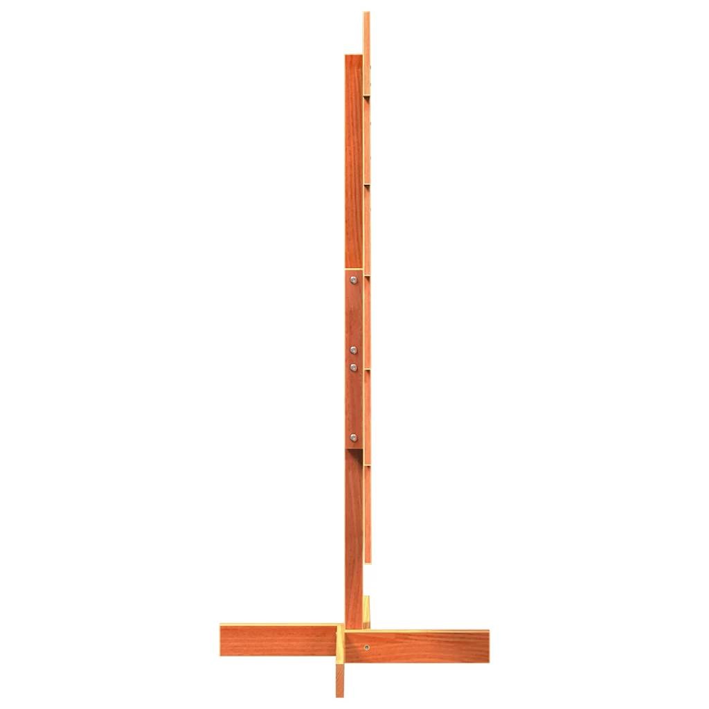VidaXL Kerstdecoratie kerstboom 120 cm massief grenenhout wasbruin