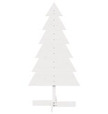 VidaXL Kerstdecoratie kerstboom 120 cm massief grenenhout wit