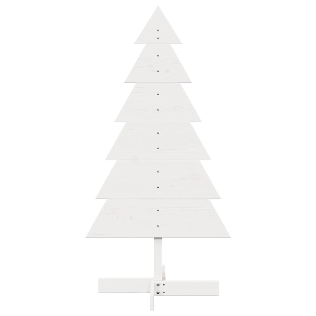 VidaXL Kerstdecoratie kerstboom 120 cm massief grenenhout wit