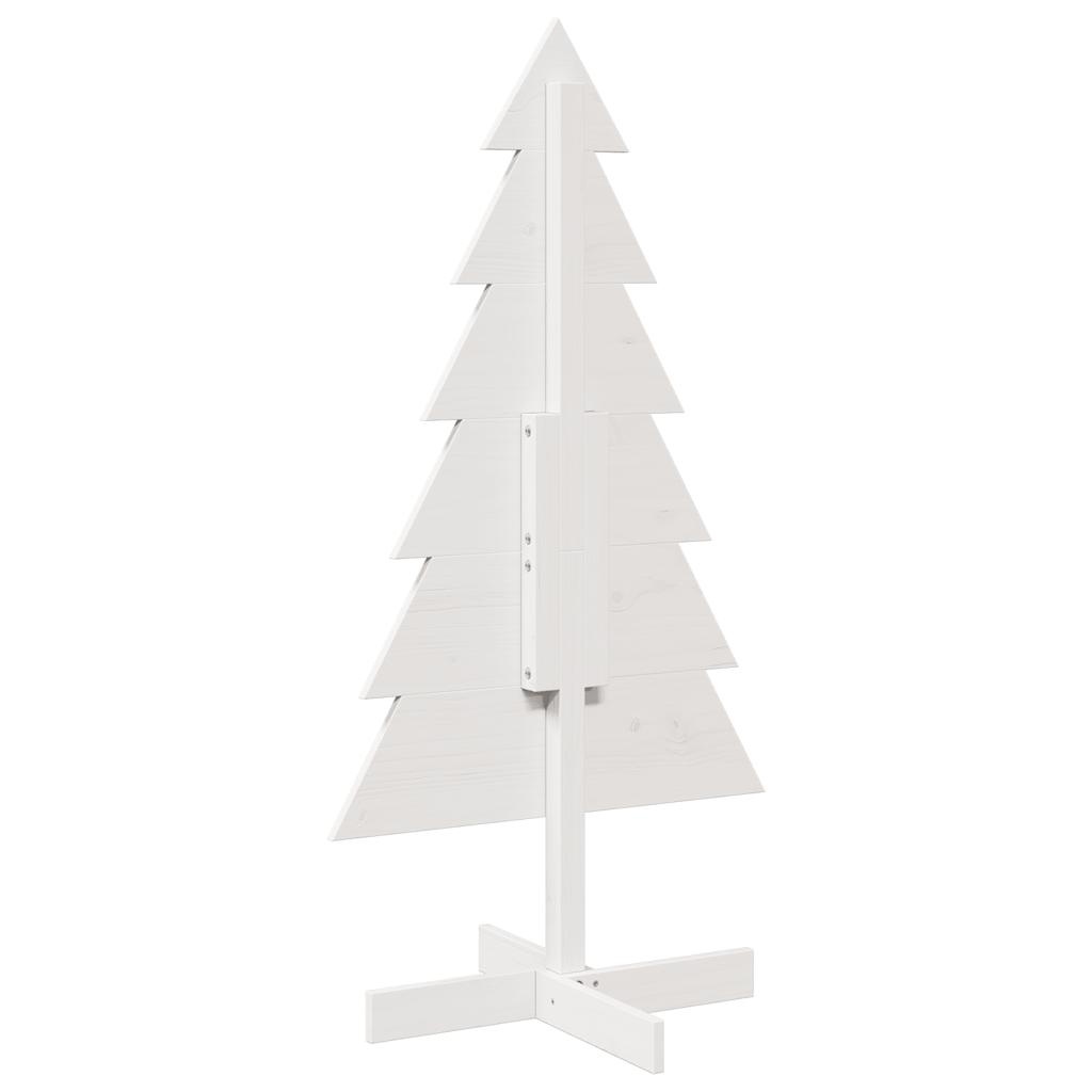 VidaXL Kerstdecoratie kerstboom 120 cm massief grenenhout wit