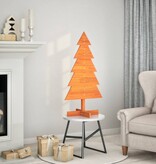 VidaXL Kerstdecoratie kerstboom 100 cm massief grenenhout wasbruin