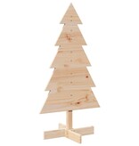 VidaXL Kerstdecoratie kerstboom 100 cm massief grenenhout