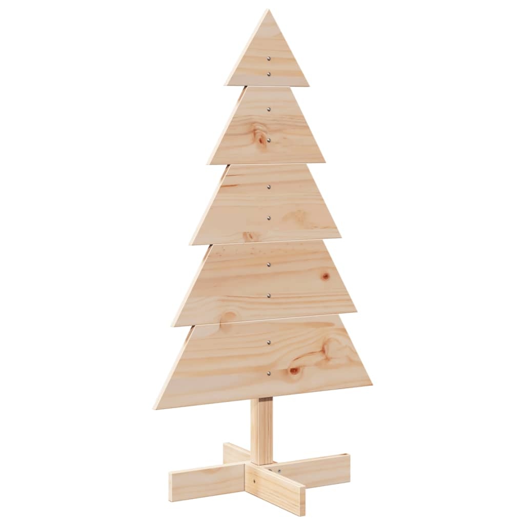 VidaXL Kerstdecoratie kerstboom 100 cm massief grenenhout