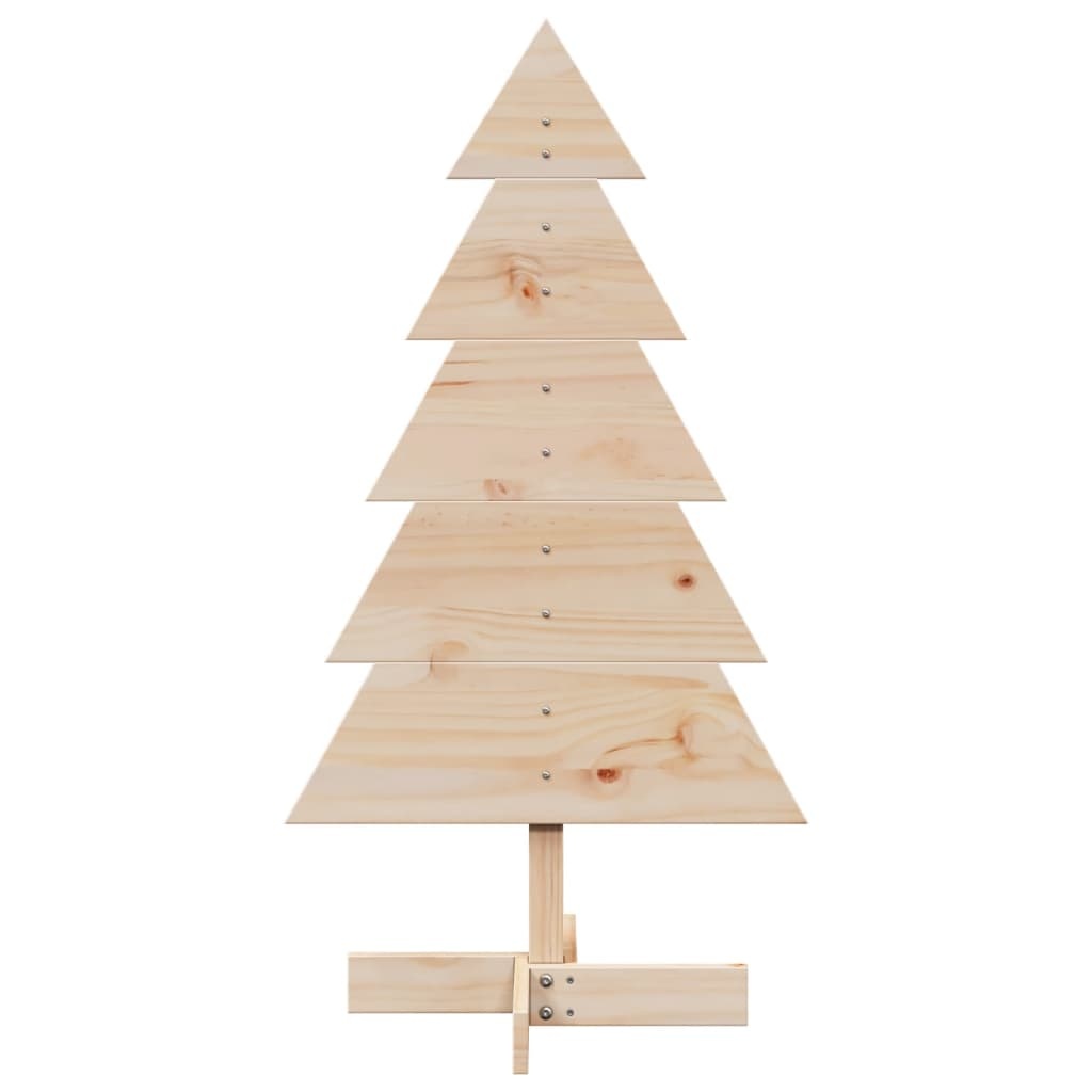 VidaXL Kerstdecoratie kerstboom 100 cm massief grenenhout