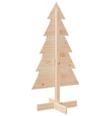 VidaXL Kerstdecoratie kerstboom 100 cm massief grenenhout