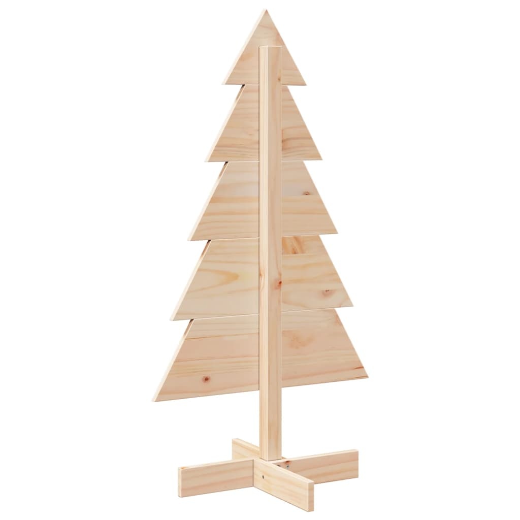 VidaXL Kerstdecoratie kerstboom 100 cm massief grenenhout